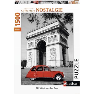 Nathan (87797) - "Citroën 2 CV in Paris" - 1500 brikker puslespil