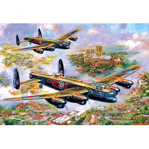 Gibsons (G3113) - Jim Mitchell: "Lancasters Over Lincoln" - 500 brikker puslespil