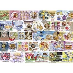 Gibsons (G7107) - Val Goldfinch: "Pork Pies & Puddings" - 1000 brikker puslespil