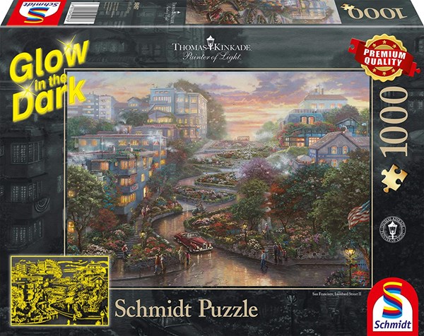 Schmidt Spiele (59497) - "San Francisco, Lombard Street" - 1000 brikker puslespil