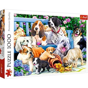 Trefl (10556) - "Dogs in the Garden" - 1000 brikker puslespil