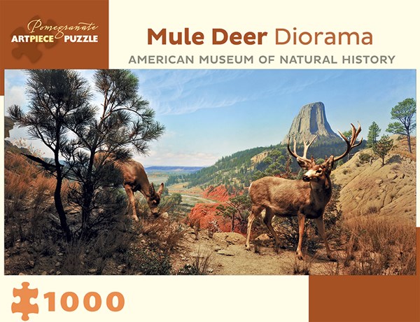 Pomegranate (AA941) - "Mule Deer Diorama" - 1000 brikker puslespil