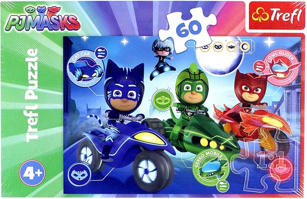 Trefl (17324) - "PJ Masks" - 60 brikker puslespil
