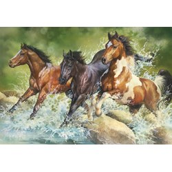 Trefl (26148) - "Three Wild Horses" - 1500 brikker puslespil