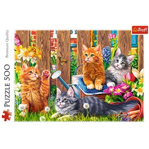 Trefl (37326) - "Kittens in the garden" - 500 brikker puslespil