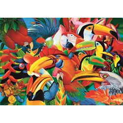 Trefl (37328) - "Colourful birds" - 500 brikker puslespil