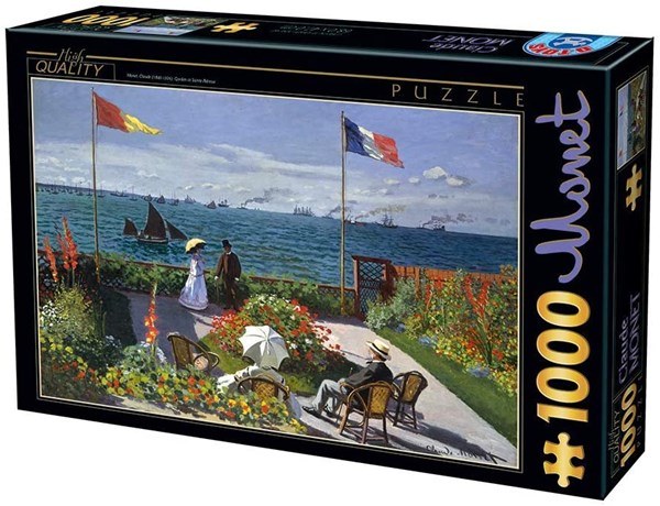 D-Toys (67548-7) - Claude Monet: "Garden at Sainte-Adresse" - 1000 brikker puslespil