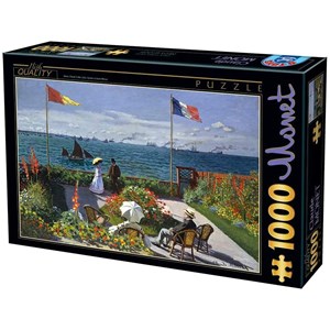 D-Toys (67548-7) - Claude Monet: "Garden at Sainte-Adresse" - 1000 brikker puslespil