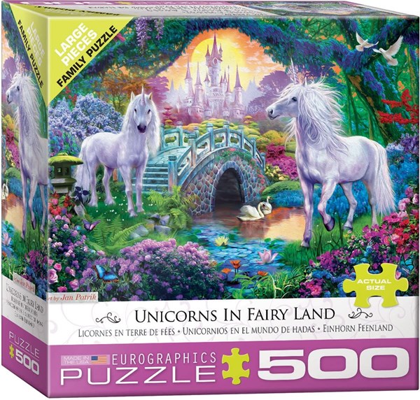 Eurographics (6500-5363) - "Unicorn Fairy Land" - 500 brikker puslespil