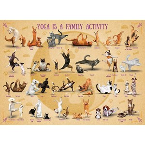 Eurographics (6500-5354) - "Yoga is A Family Activity" - 500 brikker puslespil