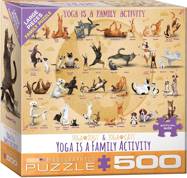 Eurographics (6500-5354) - "Yoga is A Family Activity" - 500 brikker puslespil