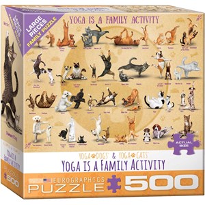 Eurographics (6500-5354) - "Yoga is A Family Activity" - 500 brikker puslespil