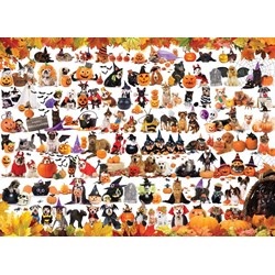 Eurographics (6000-5416) - "Halloween Puppies and Kittens" - 1000 brikker puslespil