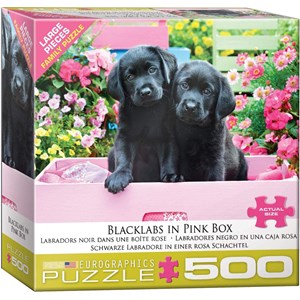 Eurographics (8500-5462) - "Black Labs in Pink Box" - 500 brikker puslespil