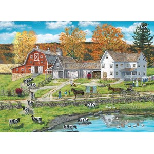 Eurographics (8300-5382) - Bob Fair: "Farm by the Lake" - 300 brikker puslespil