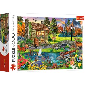 Trefl (65006) - "Cottage in the Mountains" - 6000 brikker puslespil