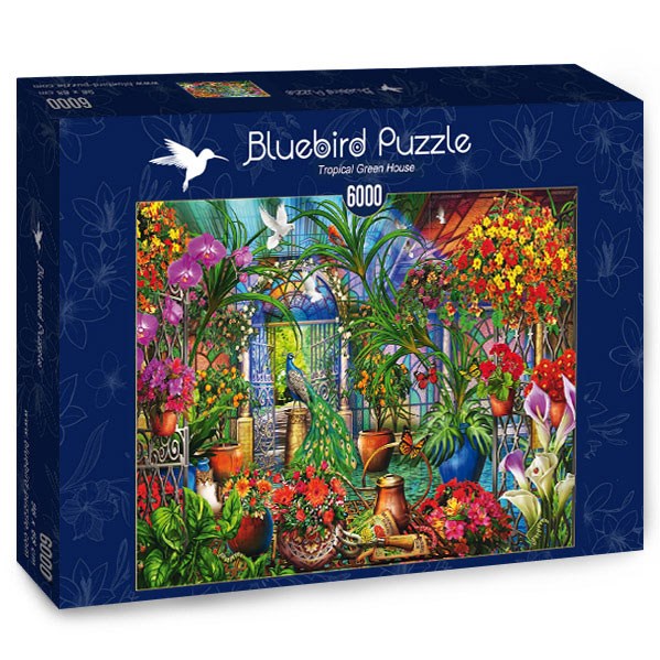 Bluebird Puzzle (70258) - Ciro Marchetti: "Tropical Green House" - 6000 brikker puslespil