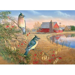 Cobble Hill (80189) - Sam Timm: "Cedar Waxwings" - 1000 brikker puslespil