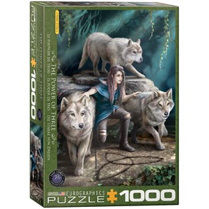 Eurographics (6000-5476) - Anne Stokes: "Tre Ulve" - 1000 brikker puslespil