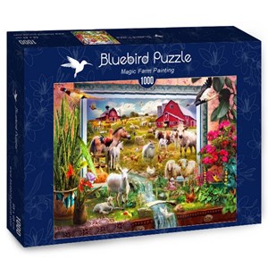 Bluebird Puzzle (70029) - Jan Patrik Krasny: "Magic Farm Painting" - 1000 brikker puslespil