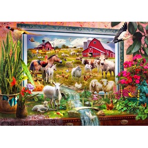Bluebird Puzzle (70029) - Jan Patrik Krasny: "Magic Farm Painting" - 1000 brikker puslespil