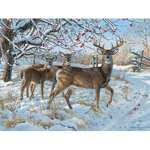 Cobble Hill (57196) - Persis Clayton Weirs: "Winter Deer" - 1000 brikker puslespil