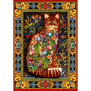Bluebird Puzzle (70153) - "Tapestry Cat" - 1500 brikker puslespil