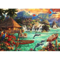 Bluebird Puzzle (70052) - Chuck Pinson: "Island Life" - 2000 brikker puslespil