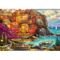 Grafika (02901) - Chuck Pinson: "A Beautiful Day at Cinque Terre" - 1000 brikker puslespil