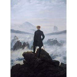 Grafika (01719) - Caspar David Friedrich: "Wanderer above the sea of fog, 1818" - 300 brikker puslespil