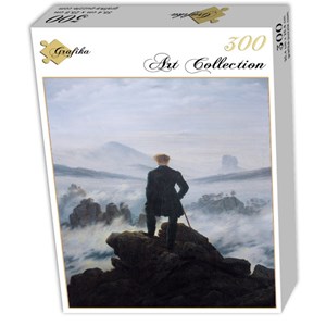 Grafika (01719) - Caspar David Friedrich: "Wanderer above the sea of fog, 1818" - 300 brikker puslespil