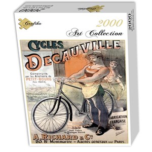 Grafika (00610) - "Vélos Decauville, 1892" - 2000 brikker puslespil