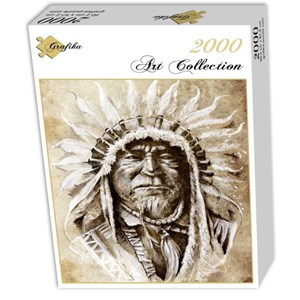 Grafika (00651) - "Indian Chief" - 2000 brikker puslespil