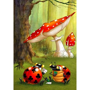 Grafika (01432) - François Ruyer: "Poker" - 1000 brikker puslespil