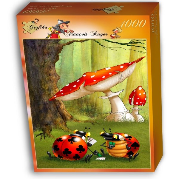 Grafika (01432) - François Ruyer: "Poker" - 1000 brikker puslespil