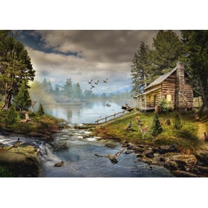 Grafika (t-00873) - "The Fisherman's Cabin" - 1000 brikker puslespil