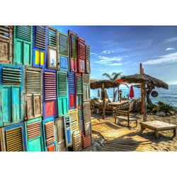 Grafika (t-00838) - "Windows on Paradise" - 500 brikker puslespil