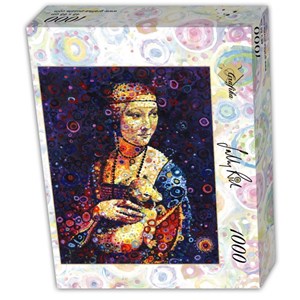 Grafika (t-00889) - Leonardo Da Vinci, Sally Rich: "Lady with an Ermine, by Sally Rich" - 1000 brikker puslespil