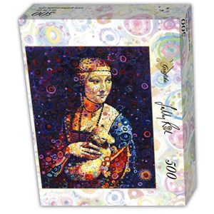 Grafika (t-00890) - Leonardo Da Vinci, Sally Rich: "Lady with an Ermine" - 500 brikker puslespil