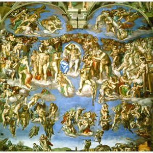 Grafika (00725) - Michelangelo: "Judgement Day" - 1500 brikker puslespil