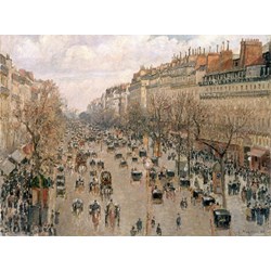 Grafika (00512) - Camille Pissarro: "Boulevard Montmartre, 1897" - 2000 brikker puslespil