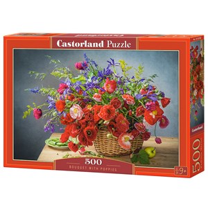 Castorland (B-53506) - "Bouquet with Poppies" - 500 brikker puslespil