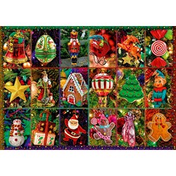 Bluebird Puzzle (70325) - "Festive Ornaments" - 1000 brikker puslespil