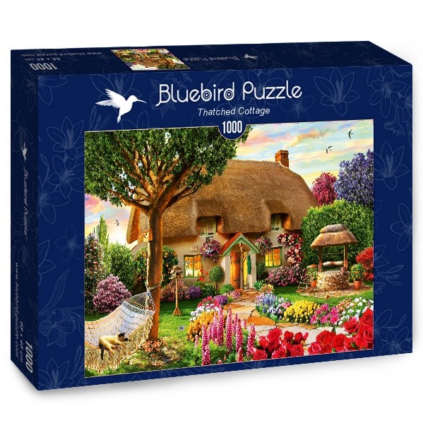 Bluebird Puzzle (70319) - Adrian Chesterman: "Thatched Cottage" - 1000 brikker puslespil