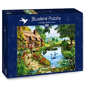 Bluebird Puzzle (70315) - Steve Crisp: "Cottage by the Lake" - 1000 brikker puslespil