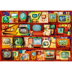 Bluebird Puzzle (70330) - Steve Crisp: "Golden Age of Television-Shelf" - 1000 brikker puslespil