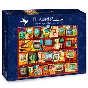 Bluebird Puzzle (70330) - Steve Crisp: "Golden Age of Television-Shelf" - 1000 brikker puslespil