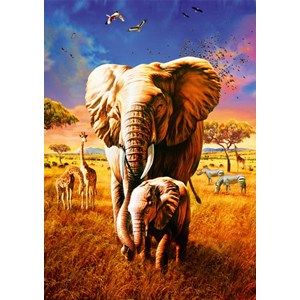 Bluebird Puzzle (70314) - Adrian Chesterman: "Elephant" - 1000 brikker puslespil