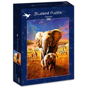 Bluebird Puzzle (70314) - Adrian Chesterman: "Elephant" - 1000 brikker puslespil