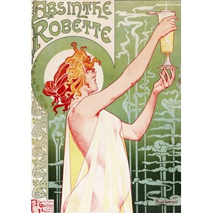 Grafika (00496) - Henri Privat-Livemont: "Absinthe Robette, 1896" - 1000 brikker puslespil